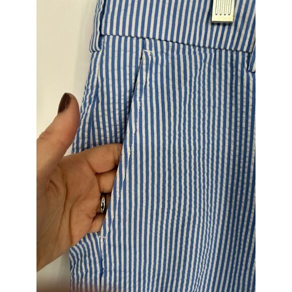 Brooks Brothers Mens Seersucker Bermuda Shorts Size 36 Blue Striped 9" Nautical - Picture 3 of 12